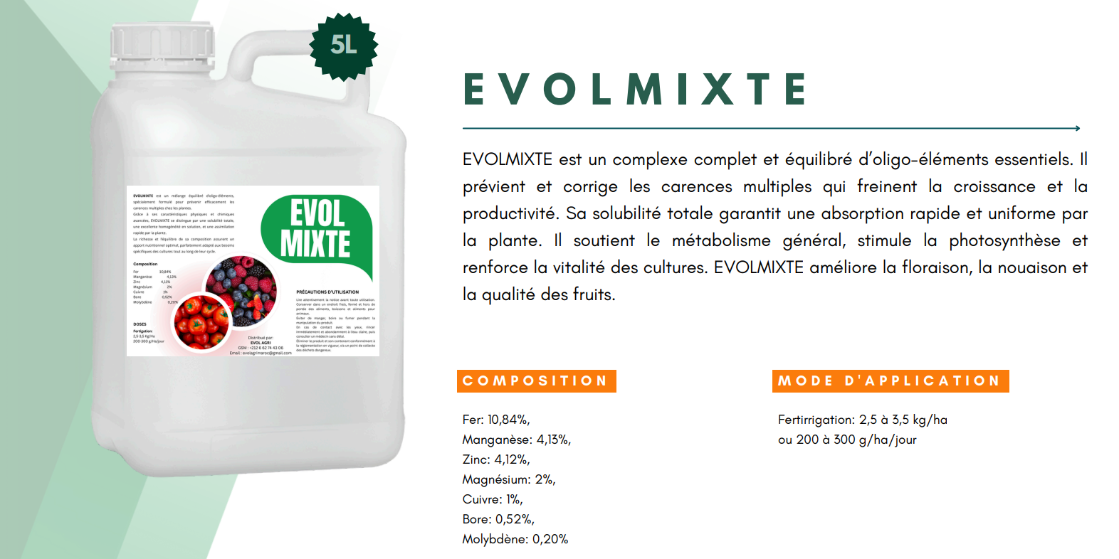 Relance secteur agricole